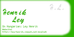 henrik ley business card